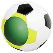 Grüne Kugel auf gelber Fußball (Dreiviertel)