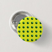 Grüne Kugeln auf Gelb Button (Vorne & Hinten)