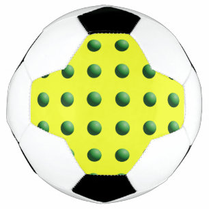 Grüne Kugeln auf Gelb Fußball