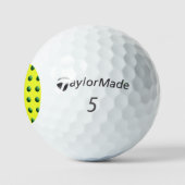 Grüne Kugeln auf Gelb Golfball (Logo)