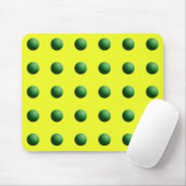 Grüne Kugeln auf Gelb Mousepad (Mit Mouse)