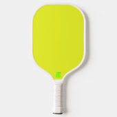 Grüne Kugeln auf Gelb Pickleball Schläger (Rückseite)