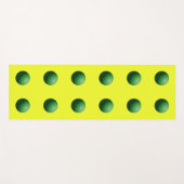 Grüne Kugeln auf Gelb Yogamatte (Vorderseite (Horizontal))
