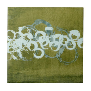 Grüne Kugeln I Fliese