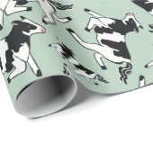 Grüne Kühe Geschenkpapier (Rolleneckpunkt)