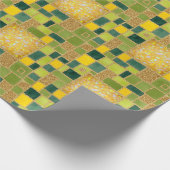 Grüne Kunstglitter-Verpackung Geschenkpapier (Ecke)