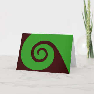 Grüne Kurve Feiertagskarte