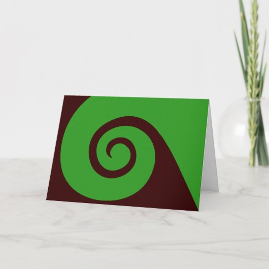 Grüne Kurve Feiertagskarte (Vorderseite)
