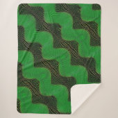 Grüne Kurve und klare Punkte im dunklen Hintergrun Sherpadecke (Vorderseite)