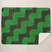 Grüne Kurve und klare Punkte im dunklen Hintergrun Sherpadecke (Vorderseite (Horizontal))