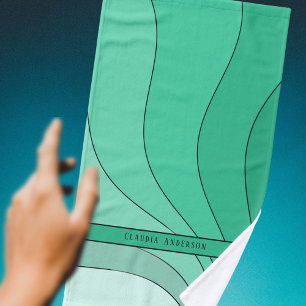 Grüne Kurven Handtuch