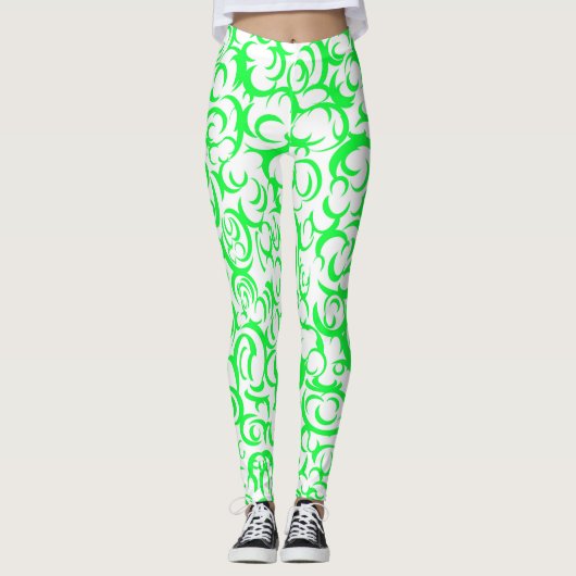 Grüne Kurven Leggings (Vorderseite)