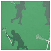 Grüne Lacrosse-Silhouetten Stoff (Muster)