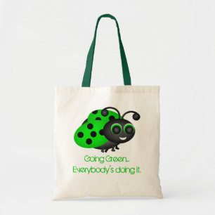 Grüne Ladybug-Tasche Tragetasche