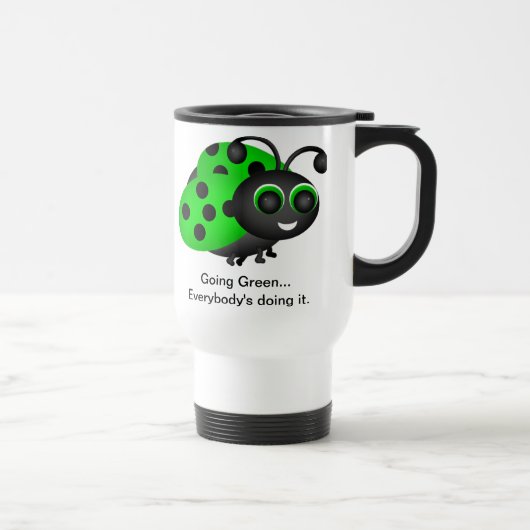 Grüne Ladybug-Tasse Reisebecher (Rechts)