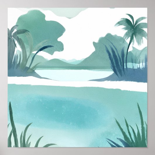 Grüne Lagune Poster (Vorne)