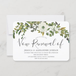 Grüne Land-Rustikal-Hochzeitsgelübde-Erneuerung Einladung