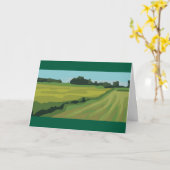Grüne Landschaft auf dem Lande Karte (Gelbe Blume)