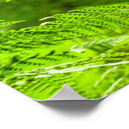 Grüne Landschaft, botanisch Poster (Ecke)