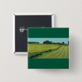 Grüne Landschaft Button (Vorne & Hinten)