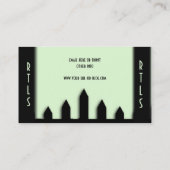 Grüne Landschaft des Rasendienstes Visitenkarte (Rückseite)