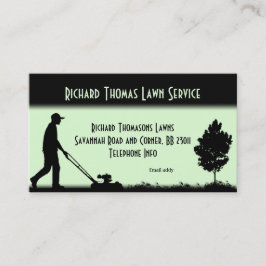 Grüne Landschaft des Rasendienstes Visitenkarte