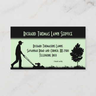 Grüne Landschaft des Rasendienstes Visitenkarte