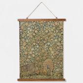 Grüne Landschaft Grün antike Grün Print Wandteppich Mit Holzrahmen (Vorderseite)