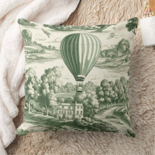 Grüne Landschaft Heißluftballon Toile (5) Kissen