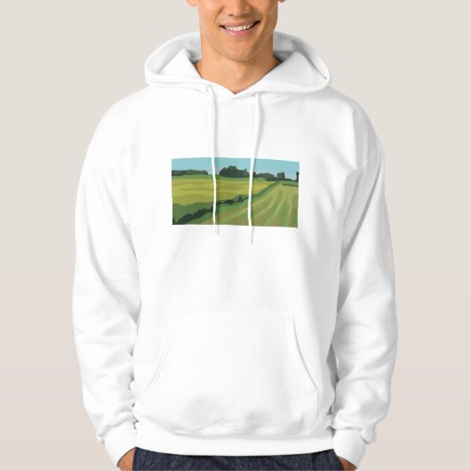 Grüne Landschaft Hoodie (Vorderseite)