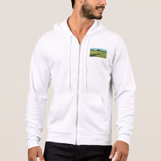 Grüne Landschaft Hoodie (Vorderseite)