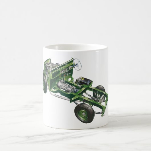 Grüne Landschaft Land Rover Cutaway Tasse (Mittel)