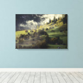 Grüne Landschaft Leinwanddruck (Insitu (Holzboden))