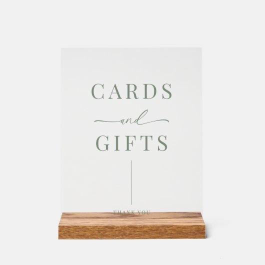 Grüne Landschaft Moderne Elegante Hochzeitskarten Acrylschild (Vorderseite)