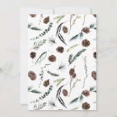 Grüne Landschaft Pinecone Brautparty Einladung (Rückseite)