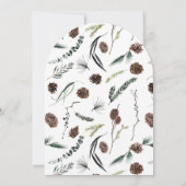 Grüne Landschaft Pinecone Brautparty Einladung (Rückseite)