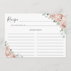 Grüne Landschaft Rosa Blumenrosa Rose Rezept Karte