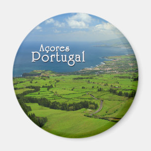 Grüne Landschaft Sao-Miguels Magnet