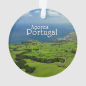 Grüne Landschaft Sao-Miguels Ornament (Rückseite)