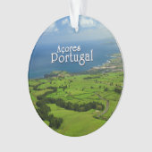 Grüne Landschaft Sao-Miguels Ornament (Vorderseite)