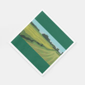 Grüne Landschaft Serviette (Ecke)