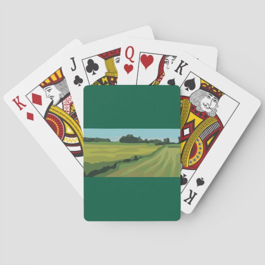 Grüne Landschaft Spielkarten (Rückseite)