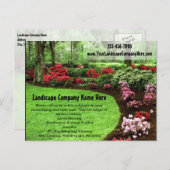 Grüne Landschaft und Pflegegeschäft Postkarte (Vorne/Hinten)