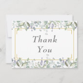 Grüne Landschaft von Sage und Lilac Vielen Dank Dankeskarte (Vorderseite)