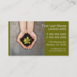 Grüne Landschaftskarten Pflanze Visitenkarten Visitenkarte
