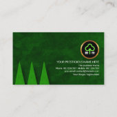 Grüne Landschaftsschichten und Gartenbauer Visitenkarte (Rückseite)