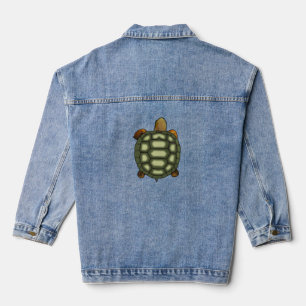 Grüne Landschildkröte Jeansjacke