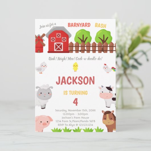 Grüne Landwirtschaft Einladungen zum Geburtstag (Stehend Vorderseite)