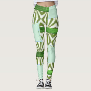 grüne lange Leggings