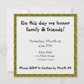 Grüne Langlebigkeits-Blumen Einladung (Rückseite)